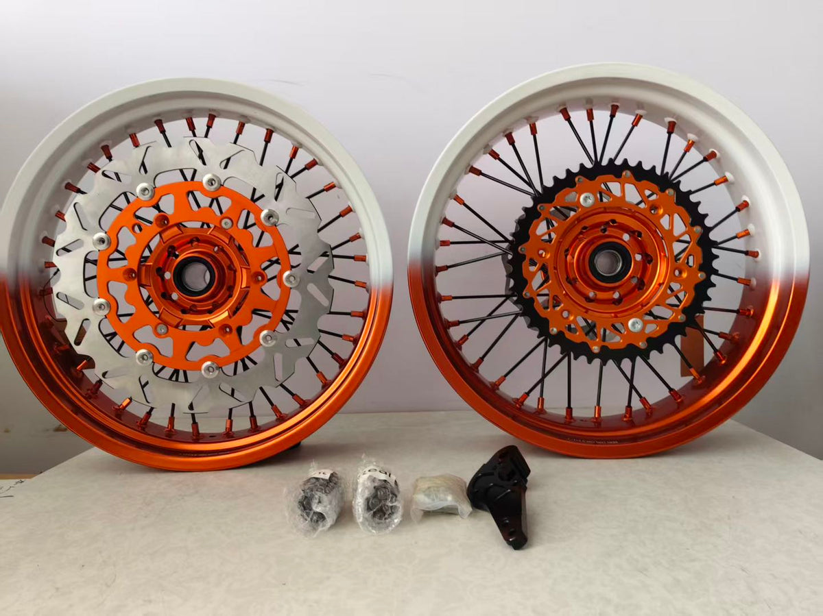 Kit de Llantas Supermotard Completo Bicolor